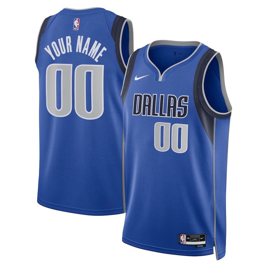Men Dallas Mavericks Nike Royal Icon Edition 2022-23 Swingman Custom NBA Jersey
